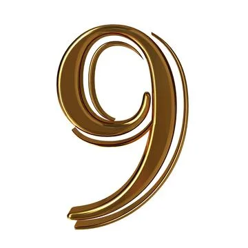 3d symbol made of gold Stock Illustration