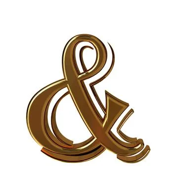 3d symbol made of gold Illustrazione stock