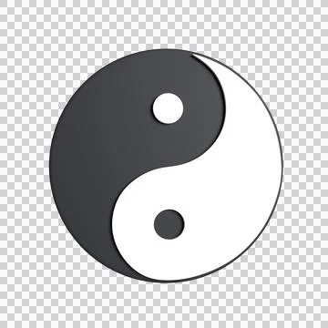 3d symbol of Yin Yang. 3d rendering Stock Illustration