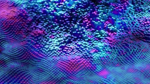 3D Synth Wave Looping Background Stock Footage 158956767