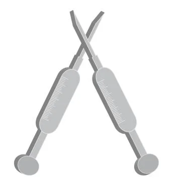 3D syringes  on white background. Vector illustration. Stock Illustration