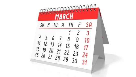 3D table calendar Vidéo 84769082