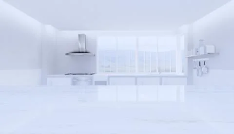 3d table kitchen Stock Illustration