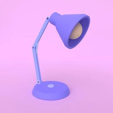 3d table lamp icon. Interior design for workplace Stock Illustration