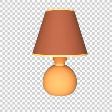 3d table lamp isolated on white background. 3d rendering Stock Illustration