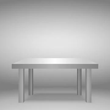 3d Table, Platform , Stand. Template for Object Presentation. for your design Illustrazione stock