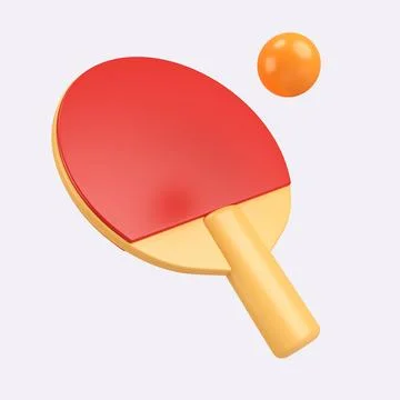 3d table tennis, Ping-pong bat, Sport and Game competition concept. minimal Stock Illustration