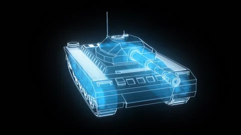 3D Tank HUD Screen Stock Footage 168360906