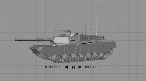 3D Tank Object (HD720) Stock-Footage 485252