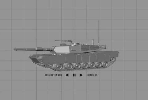 3D Tank Object (NTSC) Stock-Footage 485263