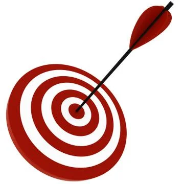 3d target and arrows, isolated on white Stock Illustration