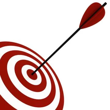 3d target and arrows, isolated on white Illustrazione stock