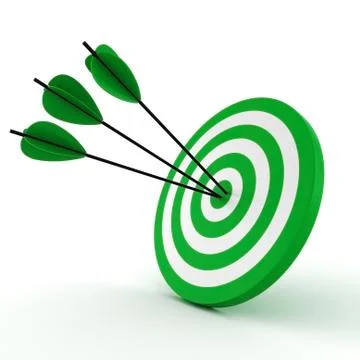 3d target and arrows, isolated on white 库存插图