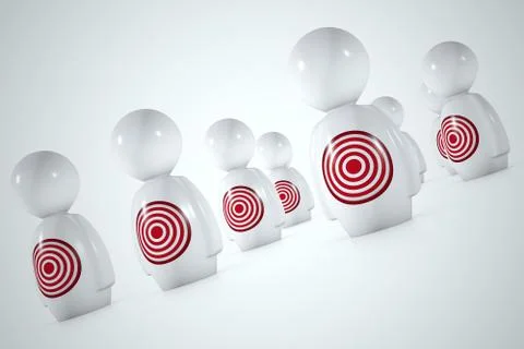 3d target characters Stock Illustration