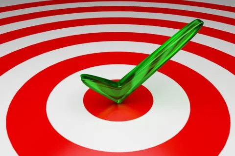 3D Target - Goal Accomplished Stock Illustration