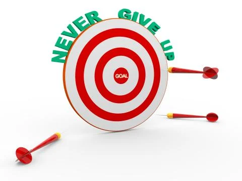 3d target missed Stock Illustration