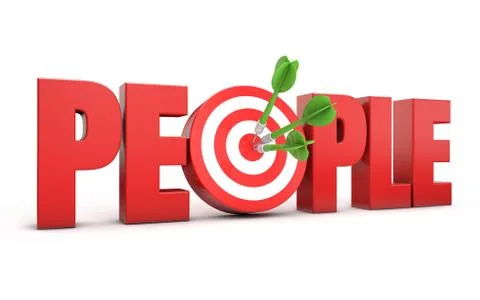 3d target people Stock Illustration