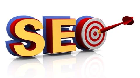 3d target seo Stock Illustration