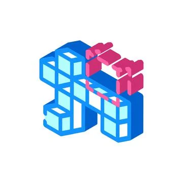 3d tasks isometric icon vector illustration 스톡 일러스트