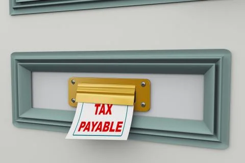 3d tax payable Stock Illustration