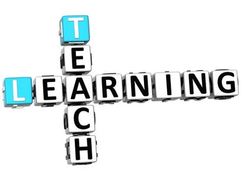 3d teach learning crossword Illustrazione stock