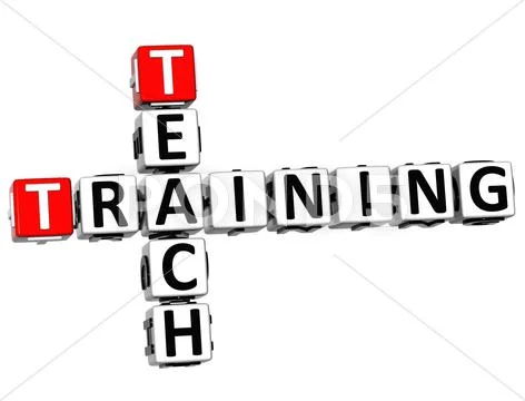 3d teach training crossword Stock Illustration