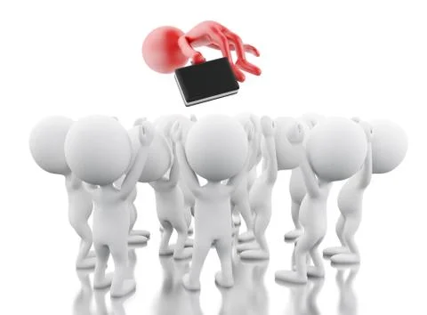 3d team work. Business concept. Stock Illustration