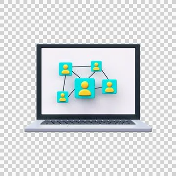 3D teamwork icon. Group of users associated together. Stock Illustration