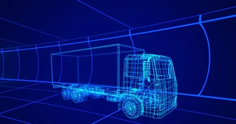 3d technical drawing of car 4k Stock-Footage 117429817