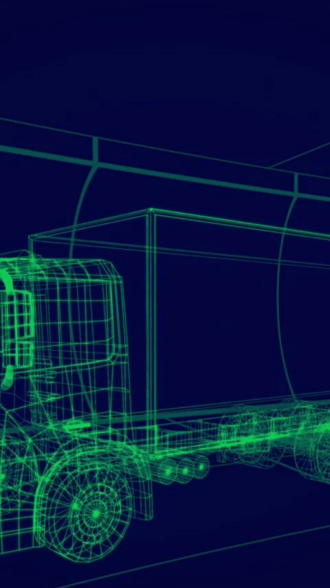 3d technical drawing of car 4k Stock Footage 342593941
