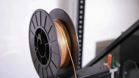 3D technology the printer head prints a plastic part Video stock 124378962