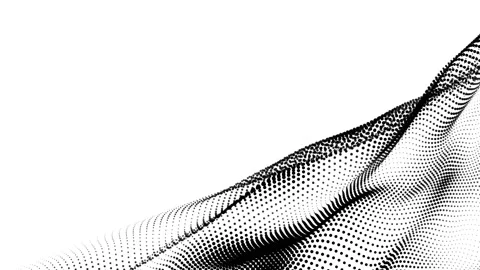 3D Technology Style Ripple Grid - Right bottom on frame Stock Footage 202267252