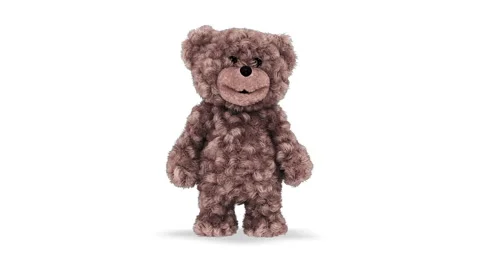 3d Teddy Bear Dancing Loop on White Background Stock Footage 146264547