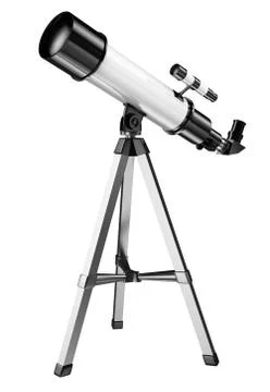 3d telescope Illustrazione stock