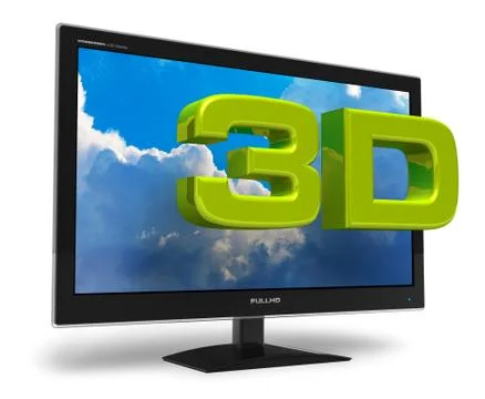 3D television concept Stock Illustration