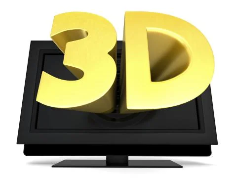 3d television Stock Illustration