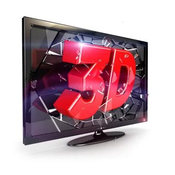 3d television Stock Illustration