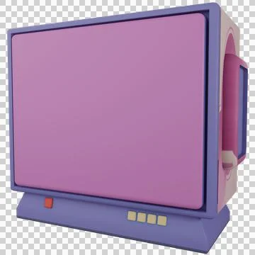 3D Television Isolated Object Stock Illustration