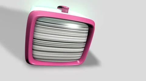 3D Television with noise Stock Footage 33701954