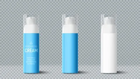 3d templates of cosmetic bottles Stock Illustration