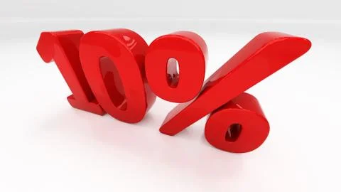 3d ten percent Stock Illustration