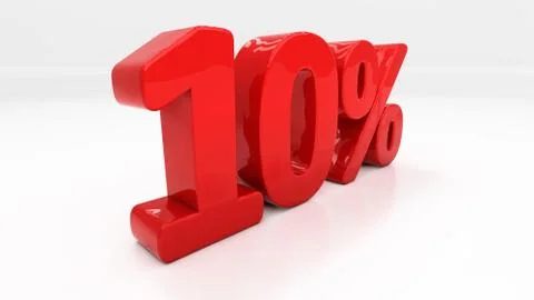 3d ten percent Stock Illustration