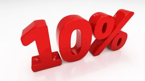 3d ten percent Stock Illustration