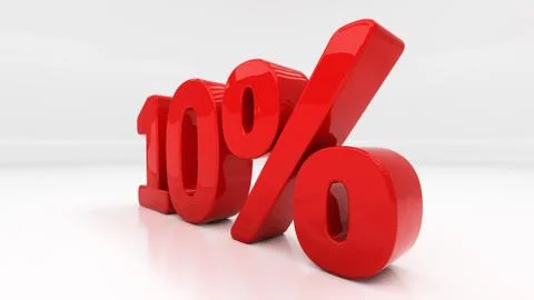 3d ten percent Stock Illustration