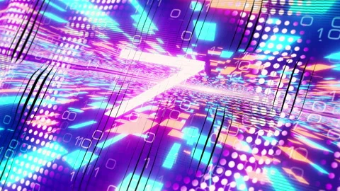 3D Ten secound countdown digital tunnel background Stock Footage 189098837