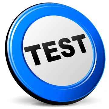 3d test icon Stock Illustration