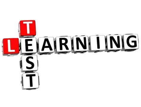 3d test learning crossword Illustrazione stock