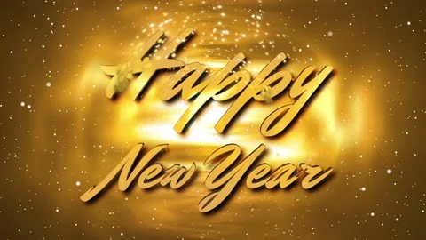 3D text 2023 background in golden color Video stock 220771019