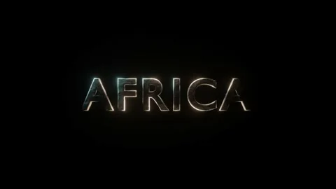 3d text Africa glitters in two colors on a black background Stock Footage 155102118