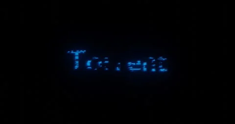 3d text animation glitch effect of blue illuminated Torrent on black background Stock Footage 264755982